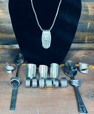 Vintage Spoon Rings and Silverware Jewelry