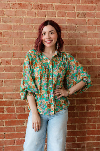 GREEN FLORAL