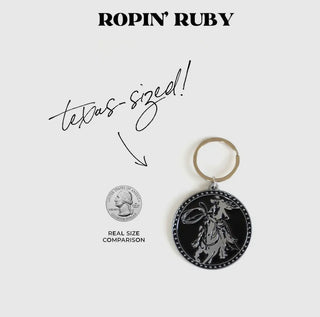 Roping Ruby keychain