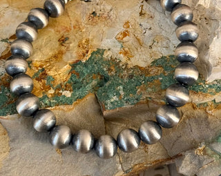 Classic 8mm Sterling Silver Pearl Stretch Bracelet