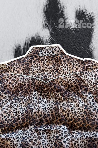 Leopard pearl snap