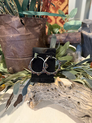 Red Mare “After Dark” Ladder Stitch Hoops