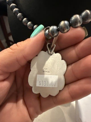 White Water Turquoise Statement Pendant