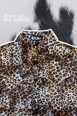 Leopard pearl snap