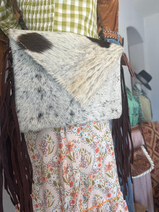 Cowhide Fringe Crossbody