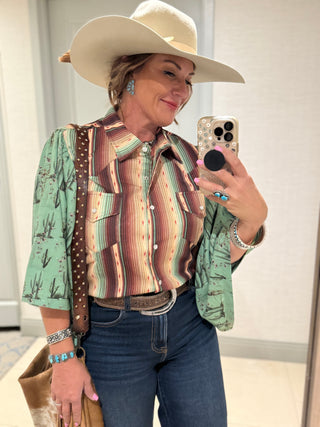 Desert Serape Pearl Snap