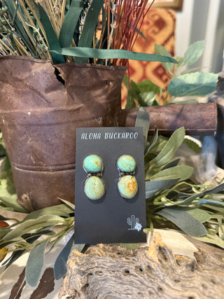 Royston Turquoise 2Stone earrings