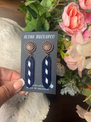 Navy Leather Shorties *