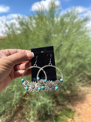 Large western hoop earrings