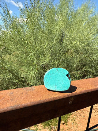 Turquoise slab chunky scarf slide
