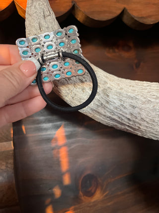 Lady Buckaroo Concho and Turquoise hair ties