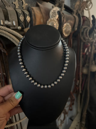 10mm Sterling Silver Pearls | 16”