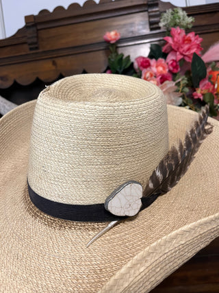 White Turquoise Soldered Hat Pin