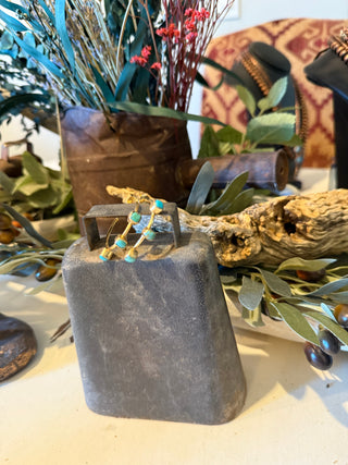The Golden Grace | Kingman Turquoise & Gold Hoop Earrings