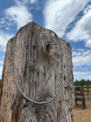 22”  Faux Navajo Pearl Necklace 5mm