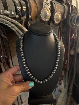 10mm Sterling Silver Pearls | 20”