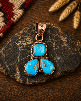Genuine Sierra Bella Turquoise Copper Pendant
