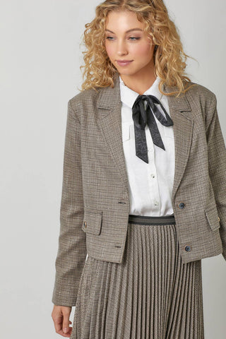 60831 Sparklets Cropped Jacket: Grey / Small
