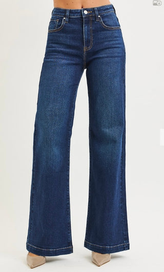 Risen Dark wide leg jeans