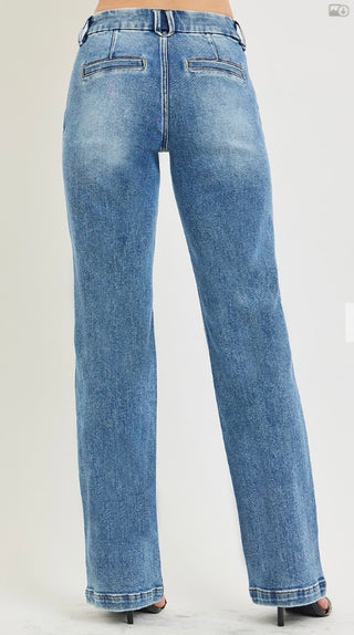 Risen Pintuck bareback jeans