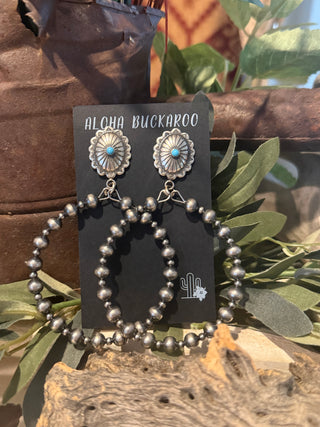 Sterling Pearl Hoops