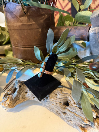 The Golden Belle | Golden Hills Turquoise Copper Adjustable Ring
