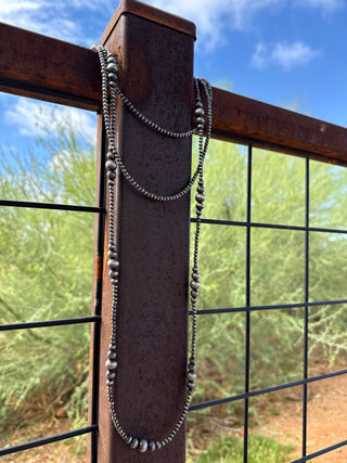 Multi strand faux Navajo pearl necklace