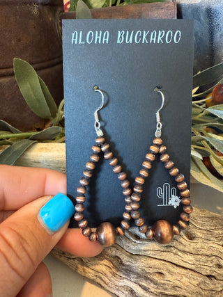 Copper Pearl earrings