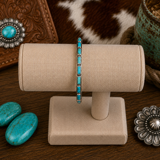 Cattle Annie Turquoise Sterling Bangle
