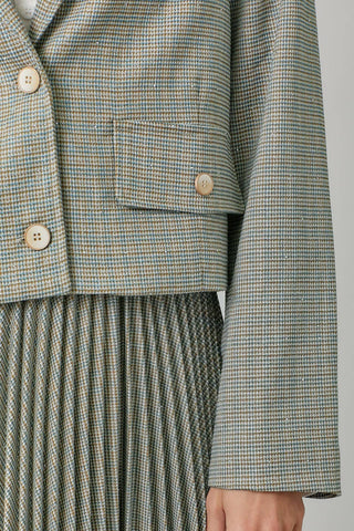 60831 Sparklets Cropped Jacket: Mocha / Large