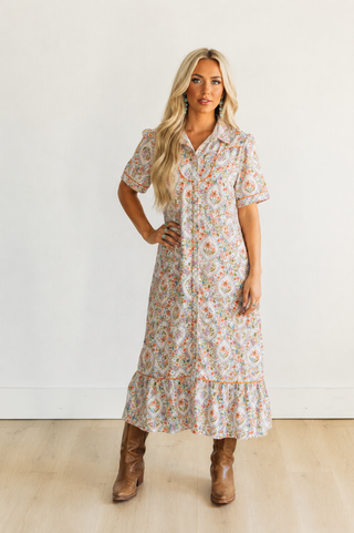 Painted Desert Pearl Snap Dress