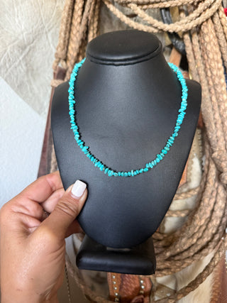 Native American Handmade Kingman Turquoise Nugget Necklace