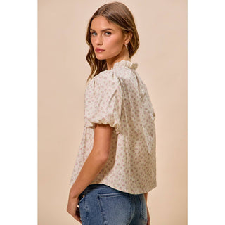 FLORAL PRINT PINTUCK