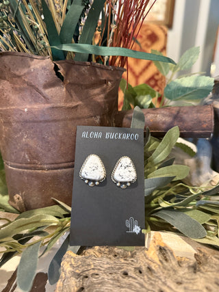 White Buffalo Moon earrings