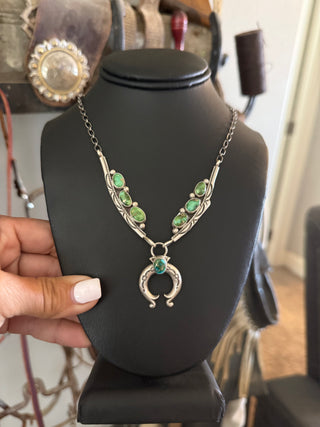 Desert Heritage | Sonoran Gold Turquoise Sterling Silver Lariat Necklace