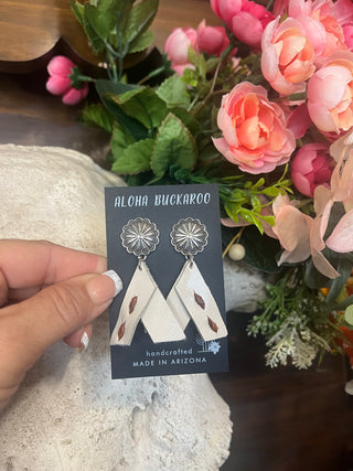 Concho TeePee Leather earrings (4 colors)