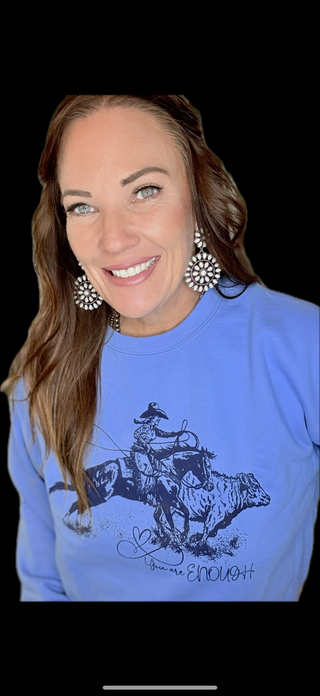 Cowgirl’s Secret Light Blue Crew Neck
