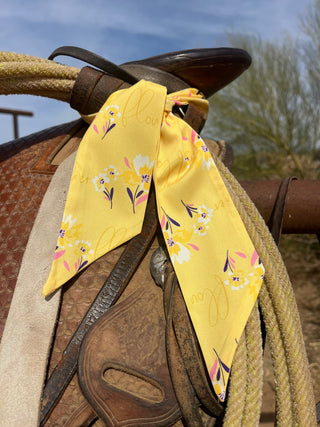 Q Yellow Floral Twilly