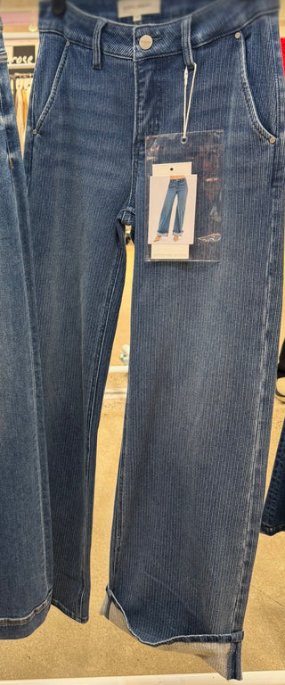 Risen Light Pinstripe Trouser Jeans