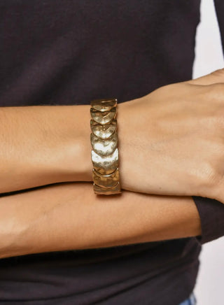 Hammered Gold Stretch Bracelet