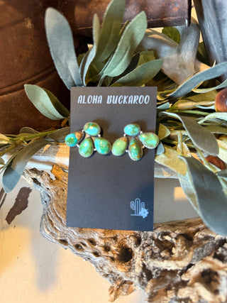 Rosalie | Sonoran Turquoise & Sterling Silver Cluster Earrings