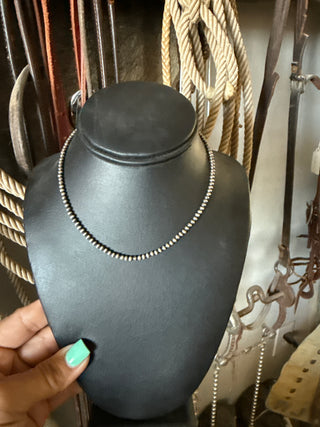 3mm Sterling Silver Pearls |14"
