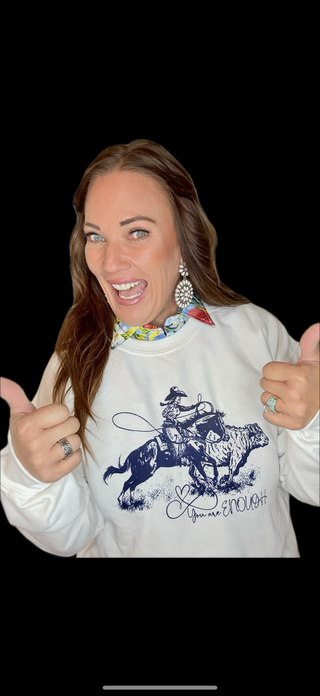 Cowgirl’s Secret White Crew Neck