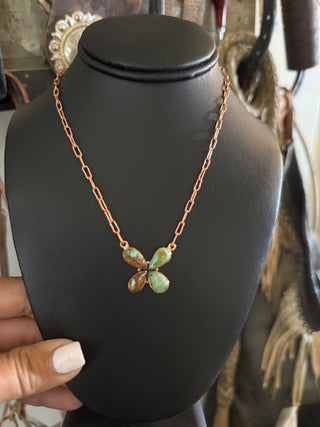 Desert Flutter | Royston Turquoise & Copper Necklace