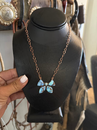 Sierra Butterfly | Golden Hills Turquoise & Copper Necklace
