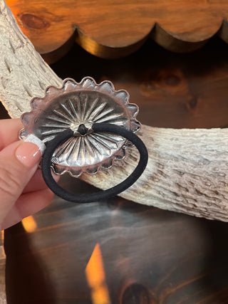 Lady Buckaroo Concho and Turquoise hair ties
