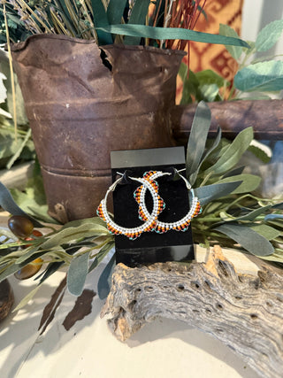Red Mare “Rodeo Lights” Ladder Stitch Hoops