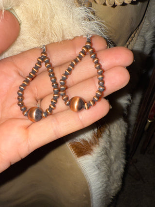 Copper Pearl earrings |4mm/10mm