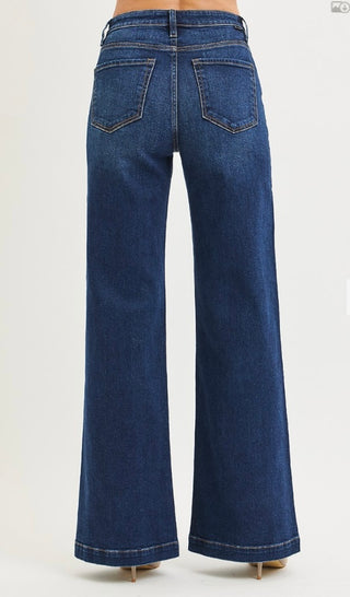 Risen Dark wide leg jeans