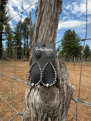 Faux Navajo pearl earrings